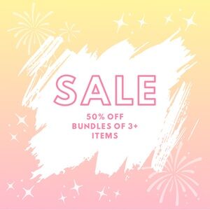 50% OFF BUNDLES OF 3+ ITEMS